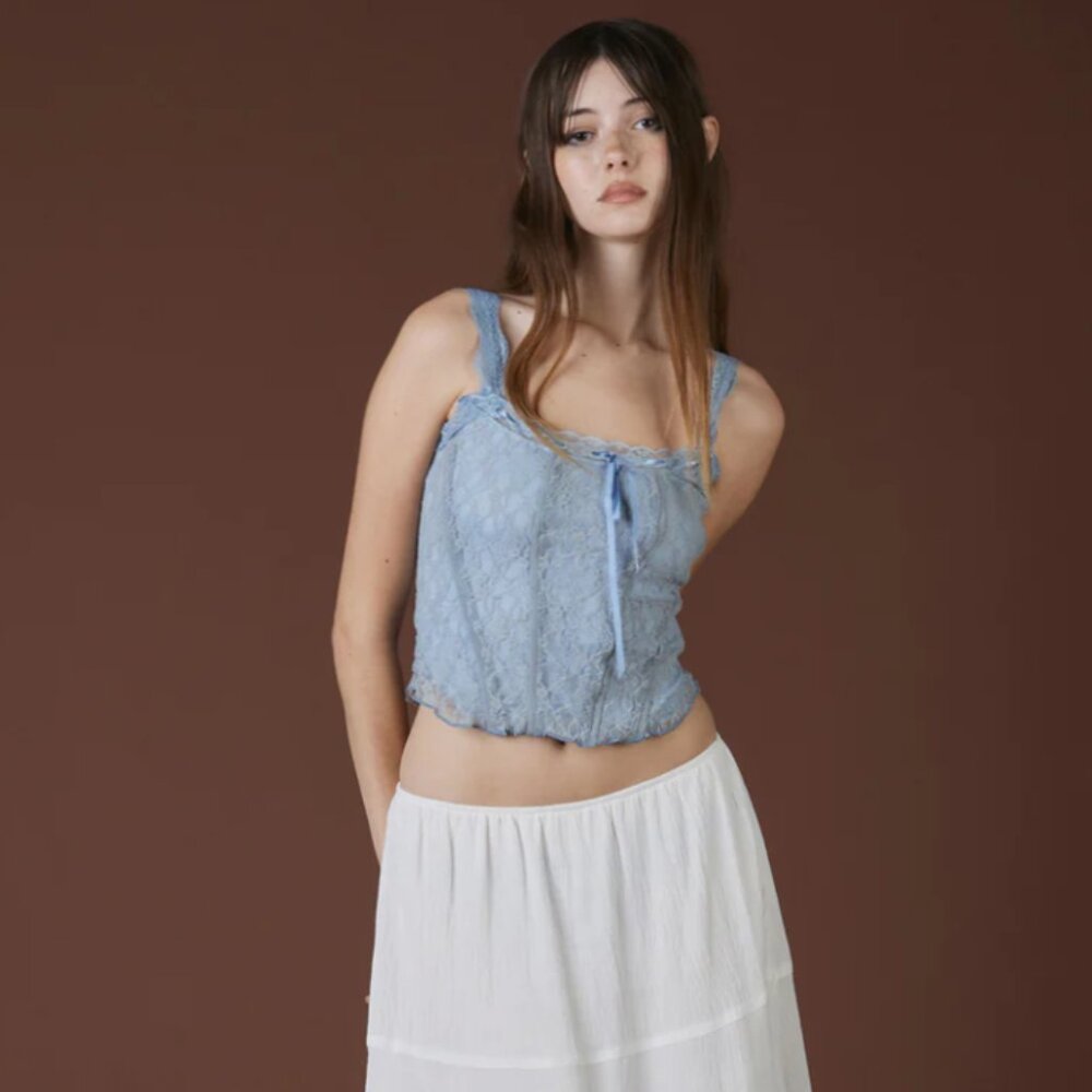 UNIF Melody fairycore grunge lacy bustier style camisole top